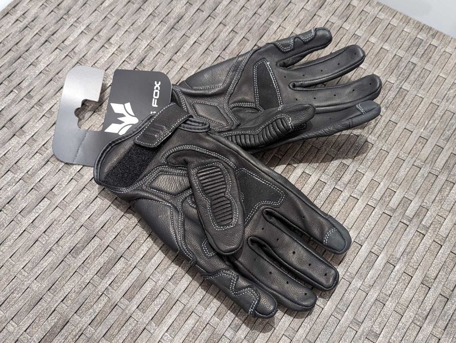 Manusi moto Piele "Fox" perforat M L XL XXL - cu protectii