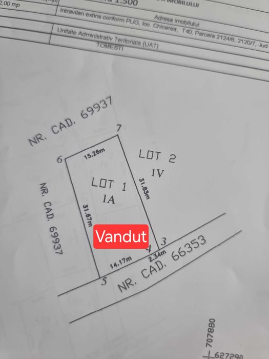 Vând teren chicerea