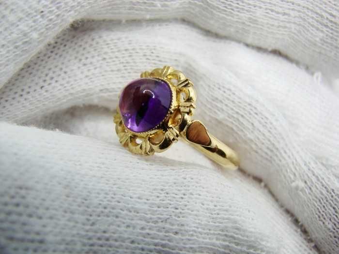 Inel Aur 14k 18k 20K Cu Ametist Amethyst Unicat Asia