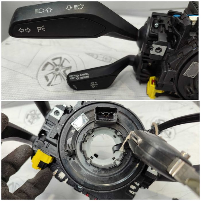 Ansamblu manete comenzi volan + spiră Audi A3 S3 8V 8V0953521HB 2017 / [2013-2019] / (5B3)