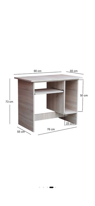 20 bucati de Birou Nefmob Nove, dimensiuni 90x55x75 cm, culoare Sonoma