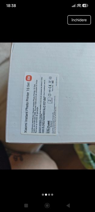 Imprimantă Foto Xiaomi Instant Printer 1S Set - Nouă, Sigilată, garanție