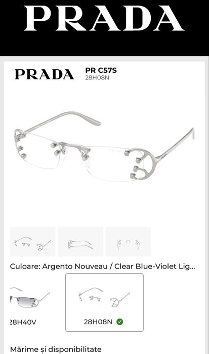 Ochelari Prada transparenti