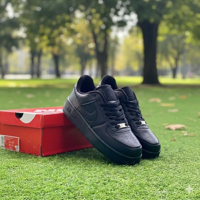 Adidasi Nike Air Force One Triple Black - Adidasi Fete Baieti