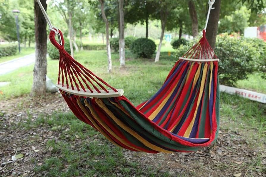 Градински Хамак с Дървени Рейки