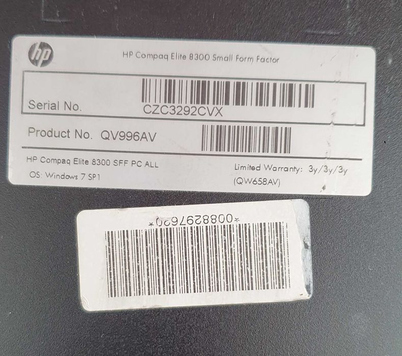Настолен компютър HP Compaq elite 8300 SFF I5-3470 3.2Ghz RAM 7Gb