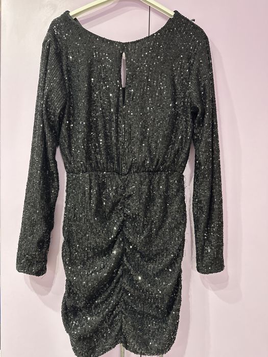 Черна къса официална рокля