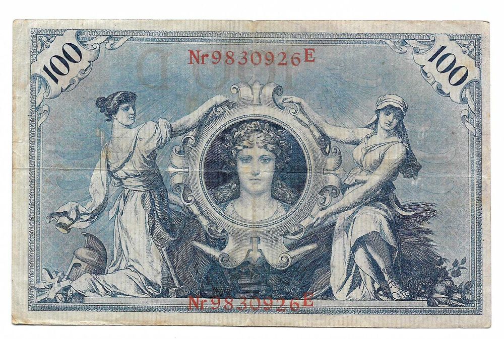 Super bancnota bancnote vechi Germania primul razboi mondial si perioada interbelica