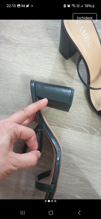 Papuci piele dama
