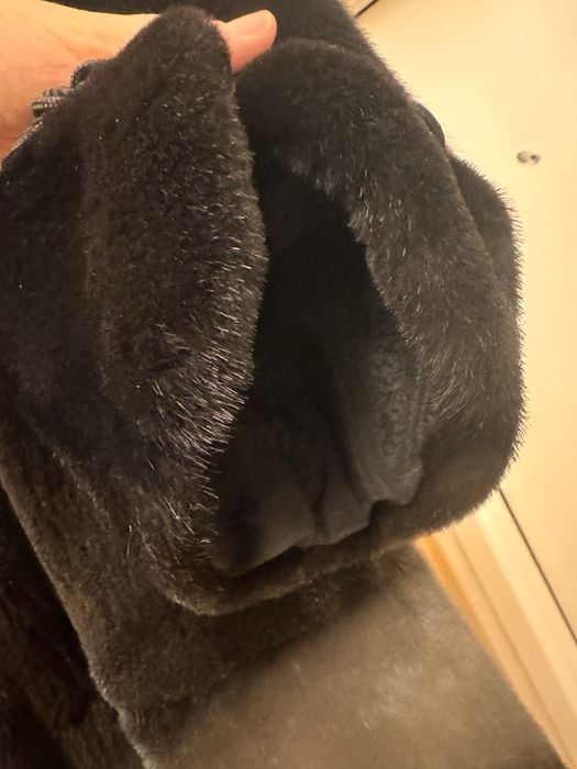 Норковая шуба черная