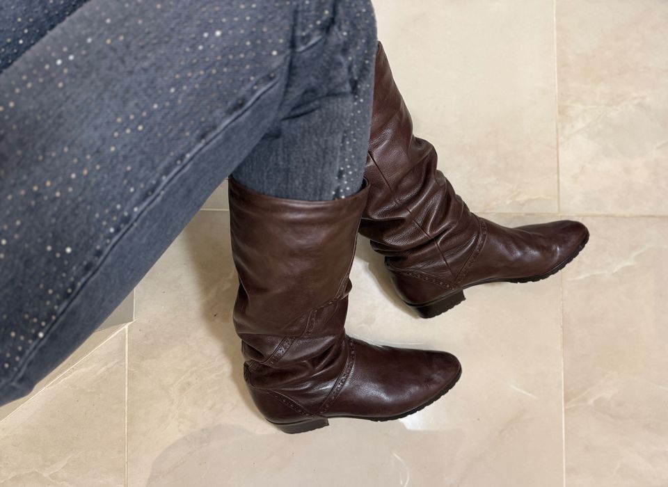 Дамски ботуши естествена кожа 39 номер 2 модела