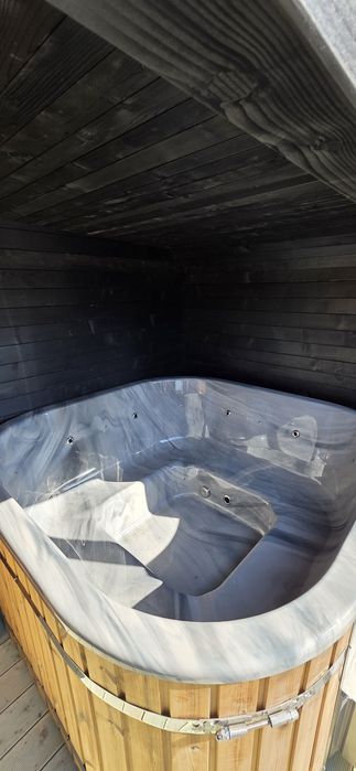 Ansamblu SPA Monte Carlo 2 in 1 saună și jacuzzi/ciubăr