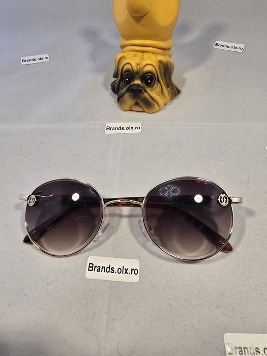 Promotie - Ochelari de soare Cartier Round Brown Leopard Frame,  made in Italy