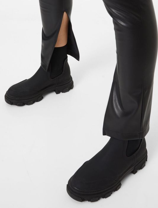 Кожен клин/панталон с висока талия