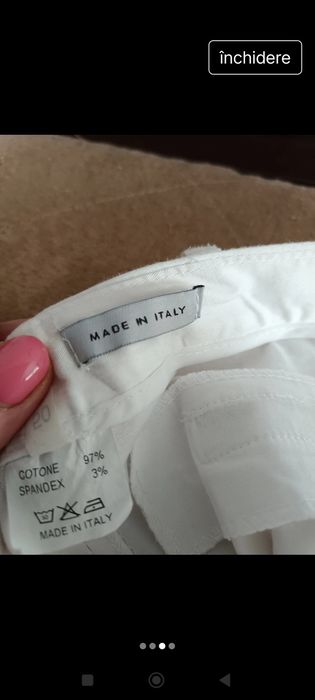 Pantaloni vara albi