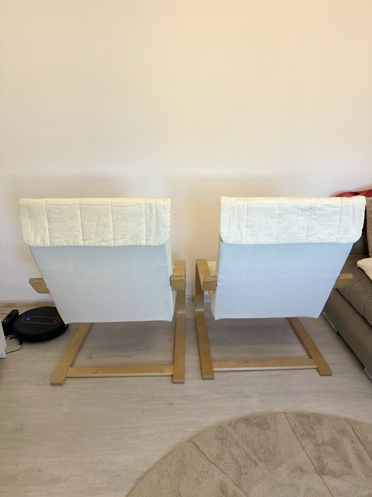 SET IKEA Balansoar 2 Bucati Si Taburet Pentru Picioare Mobila Design Unic Stare Buna Sarcina 120Kg Pret Negociabil