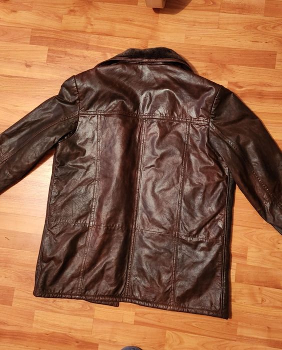 Cojoc piele naturală premium căprioară îmblănit XL