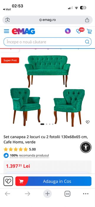 Set canapea fotolii