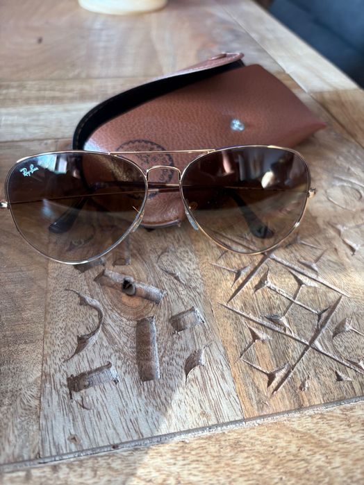 Ray-Ban Unisex Gold Metal Aviator Sunglasses Рей Бан авиатори