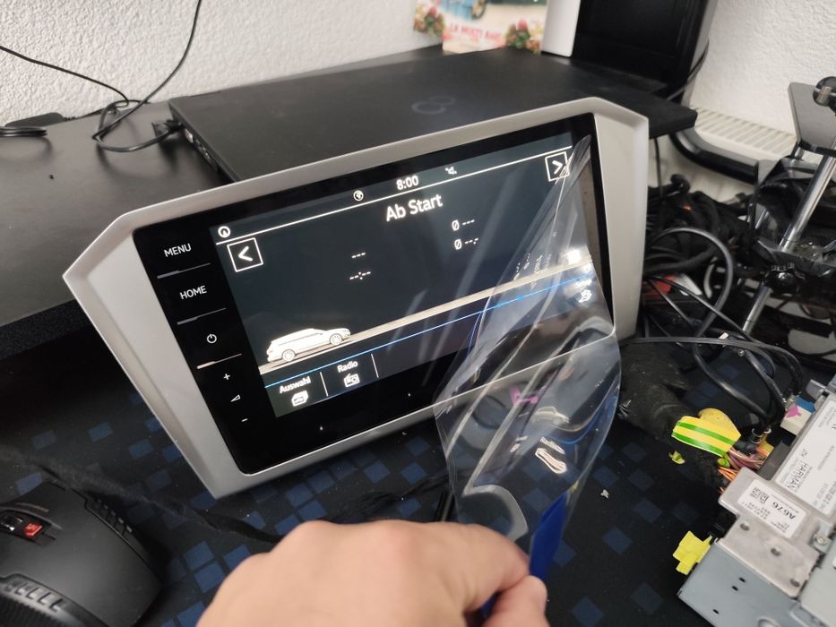 Display + Ramă Silver Original VW Passat B8 / B8.5 / Arteon 2015–2023