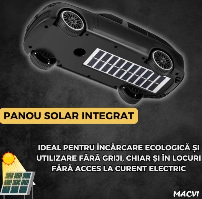 Boxa Bluetooth Mașinuță Jeep cu încărcare solară și radio