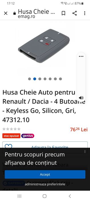 Vand Husa Cartela  Dacia Renault