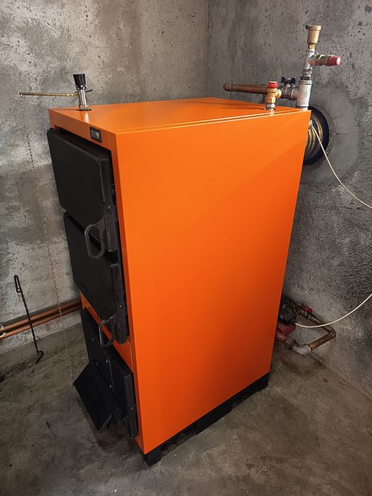 Centrala lemne și cărbune Ferroli 30 kw și horn inox izolat!
