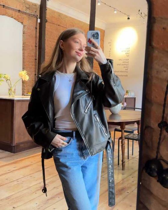 Продам кожанную куртку ZARA