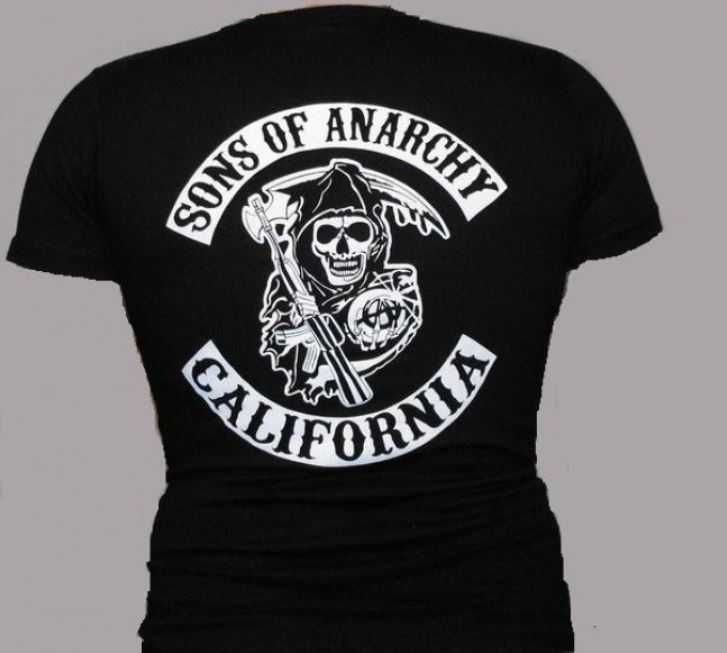 Tricou cu maneca scurta / SONS OF ANARCHY / Unisex sau dama - Negru
