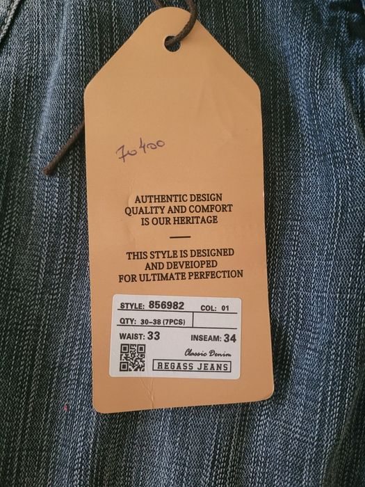 Оригинальные джинсы regass denim