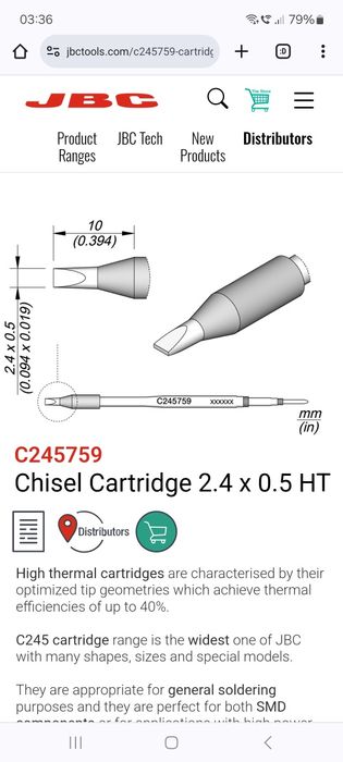 Vand varfuri c245 originale JBC