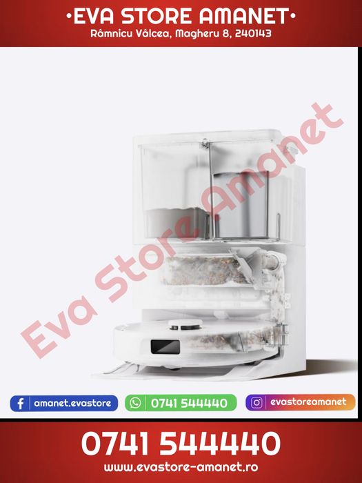 Aspirator Robot Roborock QV35A Black cu Statie Multifunctionala 8000Pa HyperForce PreciSense LiDAR
