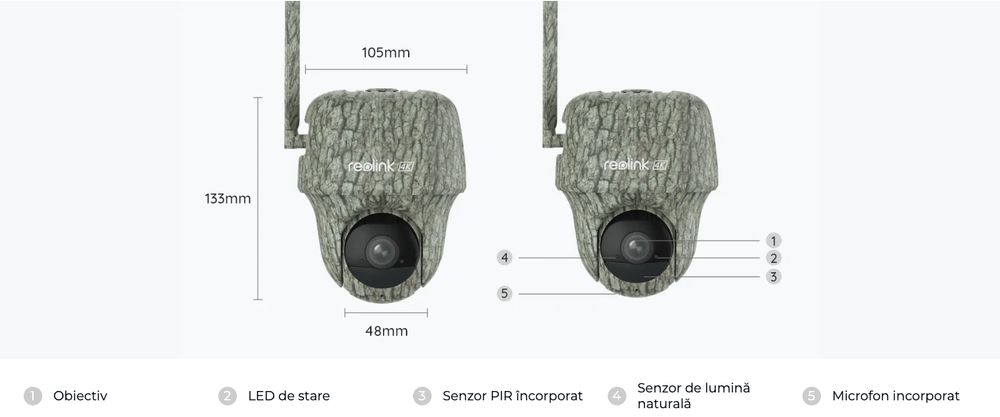 Camera de supraveghere Reolink Ranger GO PT G450 cu GSM / LTE, 4K