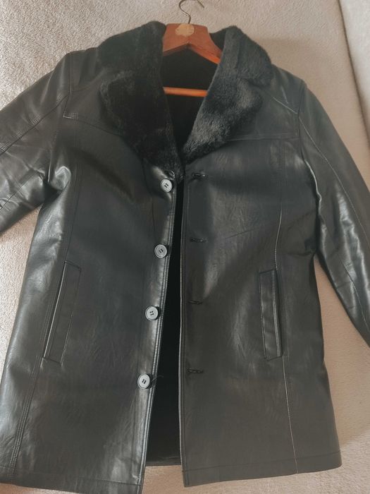 Дублёнка черная мужская