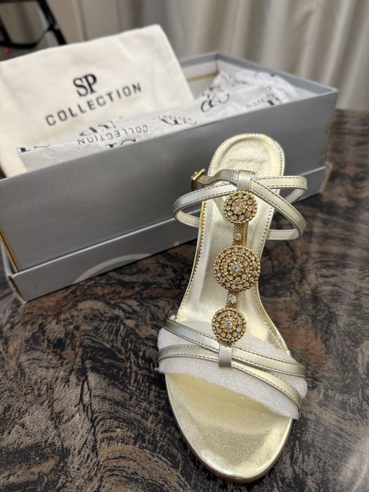 Сандали на ток SP collection 36 размер, златни