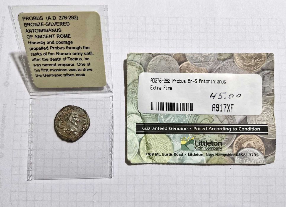 Qadimiy Rim Bronza tangasi (276-282 yil) - Антиквар. Римская монета ст