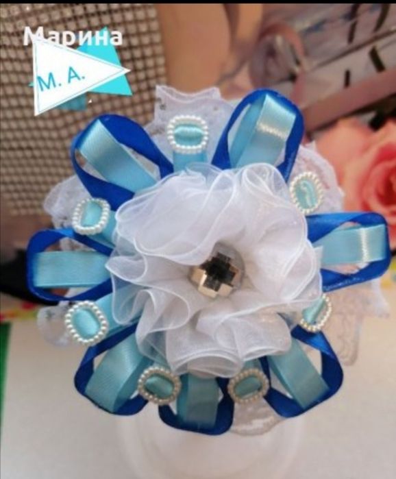 Празнична диадема в розово, лилаво, синьо, жълто.