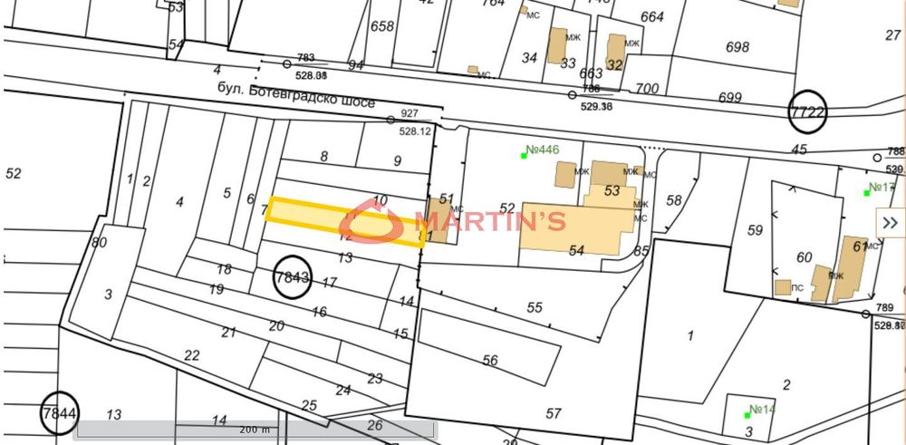 Парцел в София, област-с.Горни Богров площ 1073 цена 75110