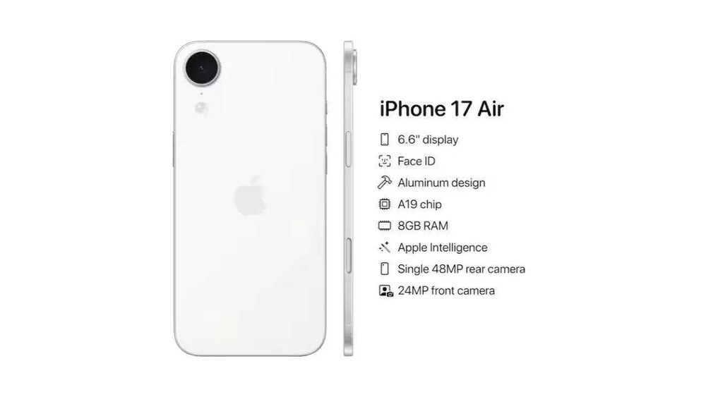 Yengi Iphone17 Air black, white, sky blue, light gold esim+esim
