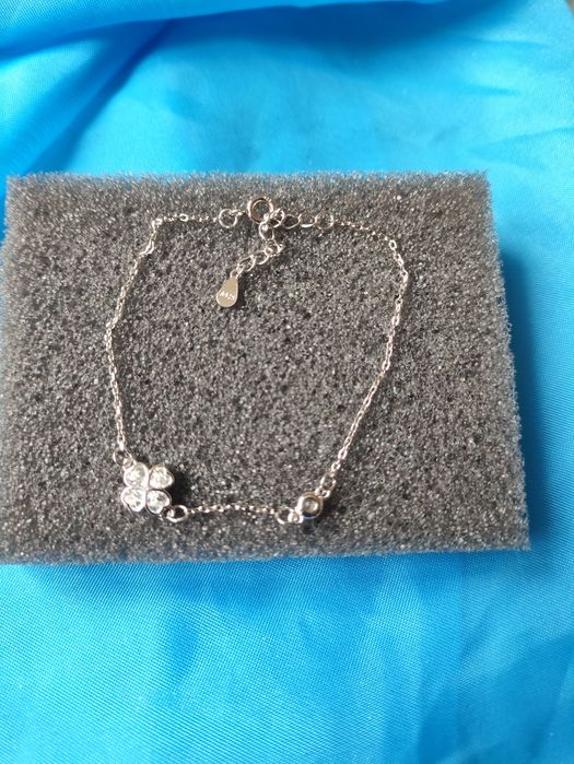 Сребърна гривна детелина