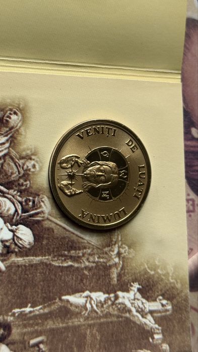 Monetaria statului set 2 monede Pastele 2000 (argint si tombac)