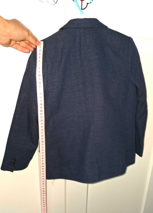 Сако за момче ръст 116см елегантен блейзър, панталон и бяла риза h&m