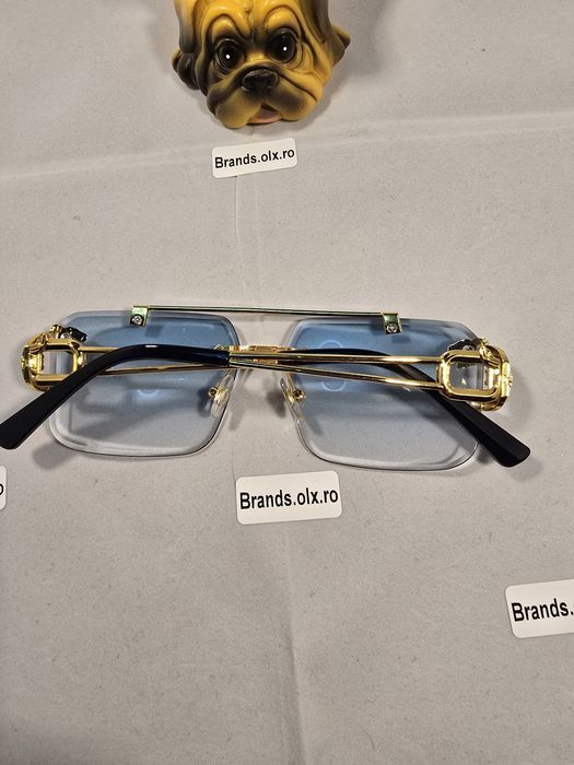Ochelari de soare Cartier, Gold Frame, Green Lenses, 8809, Made in Italy