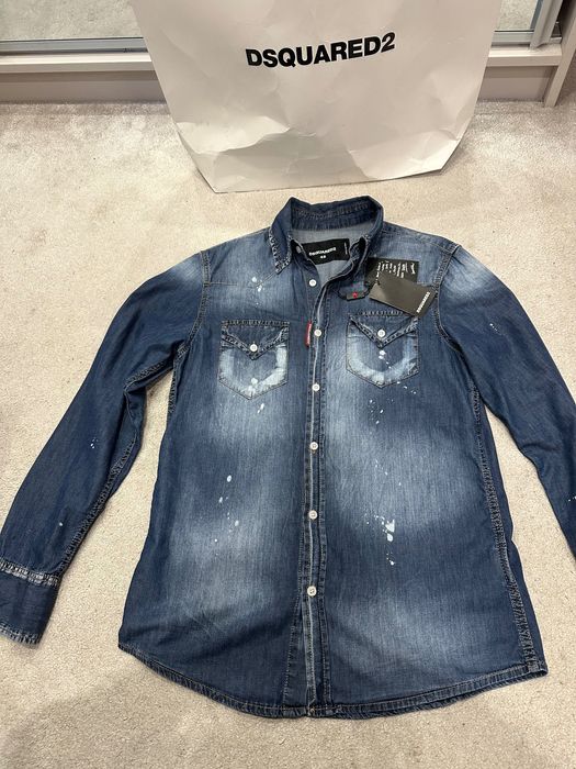 Оригинална мъжка дънкова риза Dsquared2