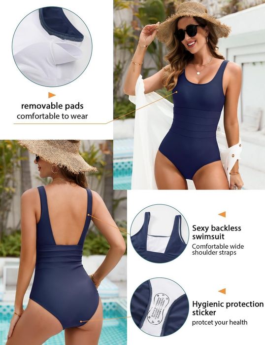 Costum de baie întreg, cu spatele gol, control abdomen, mărimea M, nou
