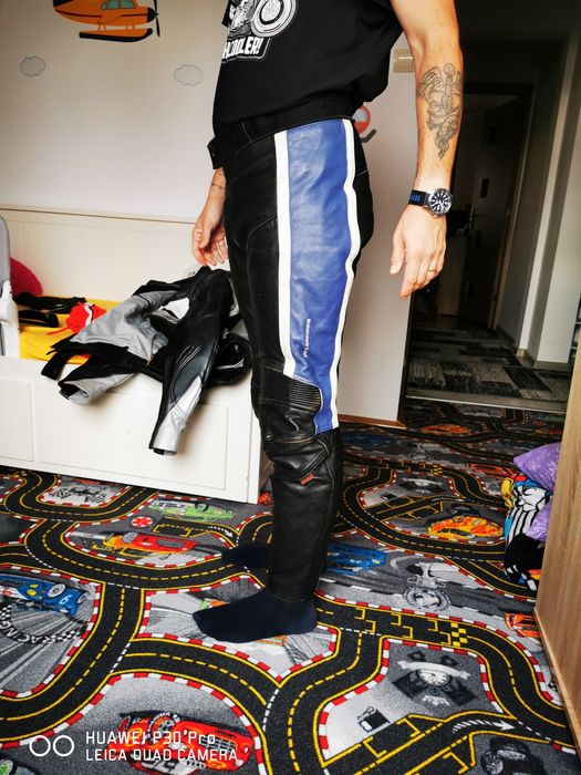 Pantaloni moto piele