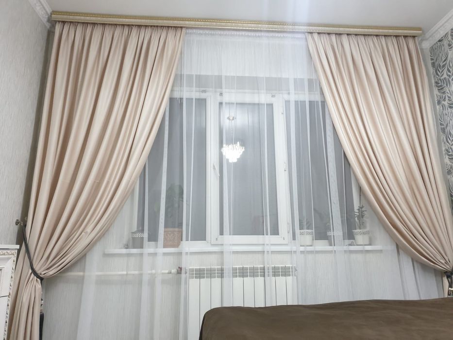Комплект готовых штор с тюльем 5 м