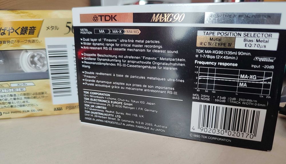 TDK MA-XG + AXIA PS Metal casete sigilate pachet