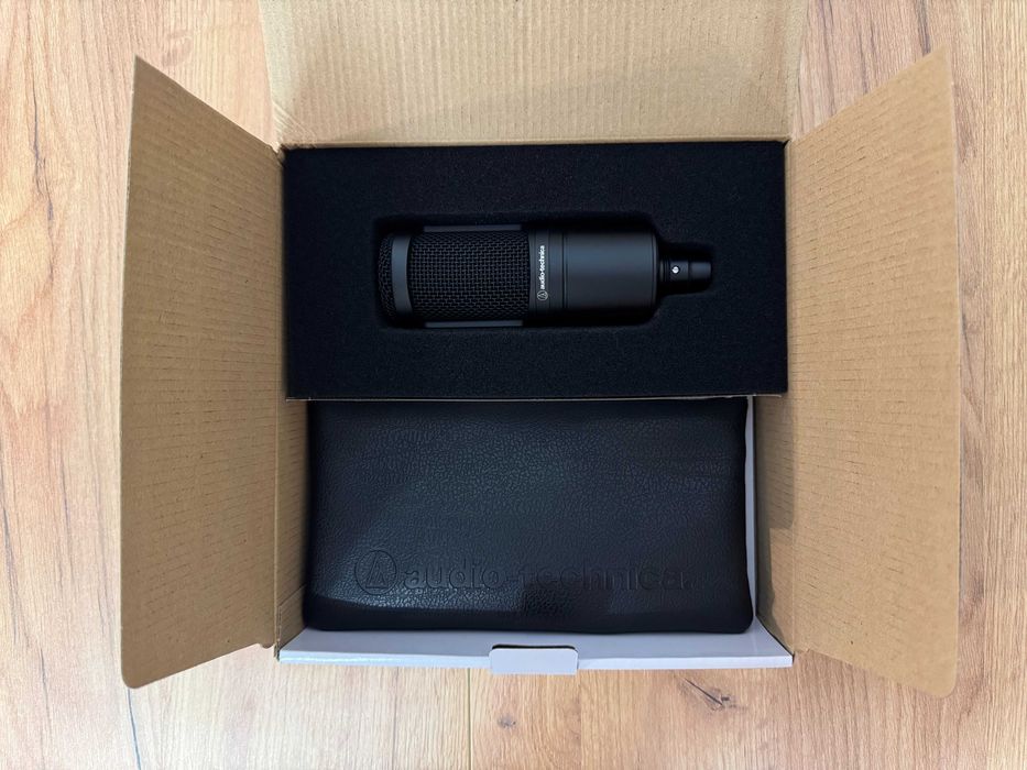 Audio-Technica AT2020 + Pop Filter – stare excelentă, pachet complet