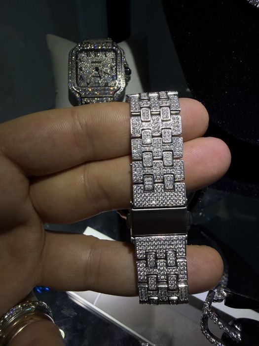 Ceas G-shock GA2100 Custom Argint 925 & Diamante VVS-1 Moissanite